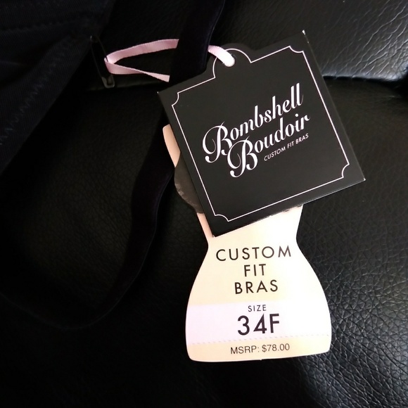 Bombshell Boudoir Black Bra Size 30F - Picture 4 of 4